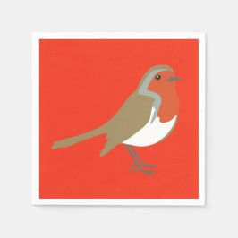 Servilleta De Papel Feliz Navidad Grandes Servilletas Robin Red