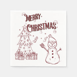 Servilleta De Papel Feliz Navidad juguetona