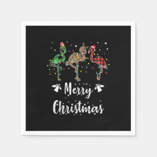 Servilleta De Papel Feliz Navidad Leopardo Rojo Green Plaid Flamingo