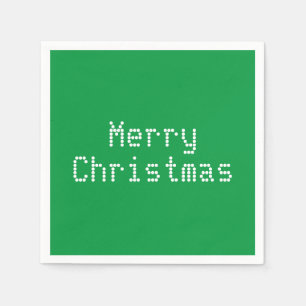 Servilleta De Papel "Feliz Navidad", libro de fiesta verde blanco