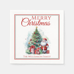 Servilleta De Papel Feliz Navidad Papá Noel