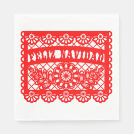 Servilleta De Papel Feliz Navidad Papel picado