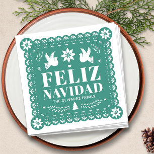 Servilleta De Papel Feliz Navidad Papel Picado Navidades