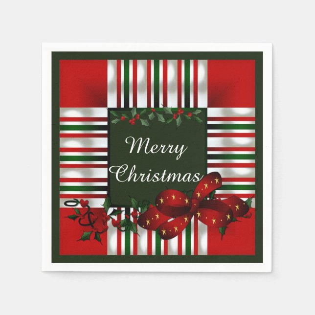 Servilleta De Papel Feliz Navidad personalizada (Anverso)