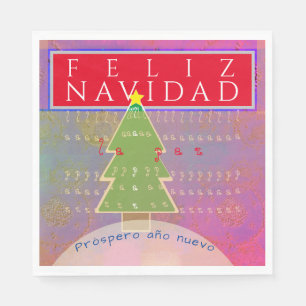 Servilleta De Papel "Feliz Navidad" Personalizado Navidades de mensaje