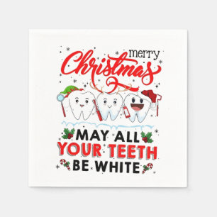 Servilleta De Papel Feliz Navidad Que Todos Tus Dientes Sean Blancos