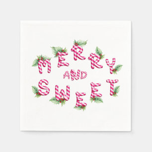 Servilleta De Papel Feliz Navidad Red Pink Holiday Party Napkins