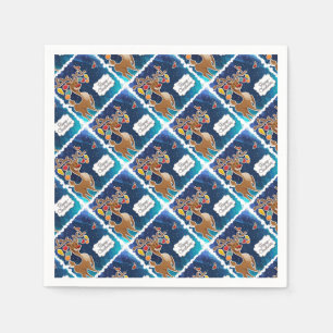Servilleta De Papel Feliz Navidad Reno Trotador