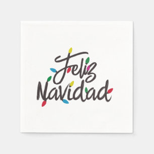 Servilleta De Papel Feliz Navidad Retro Navidad