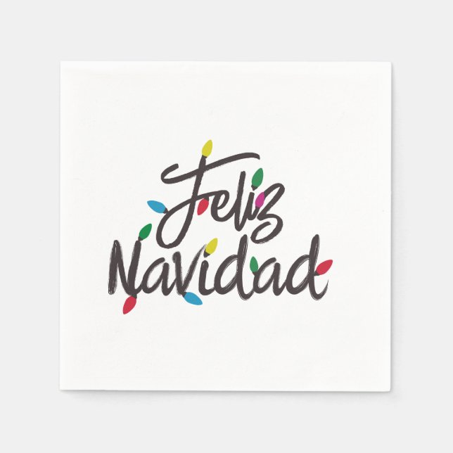 Servilleta De Papel Feliz Navidad Retro Navidad (Anverso)