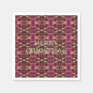 Servilleta De Papel Feliz Navidad Ruby Gold Moda patrón Gemstone