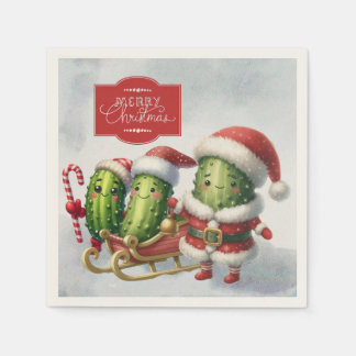 Servilleta De Papel Feliz Navidad Santa Pickles