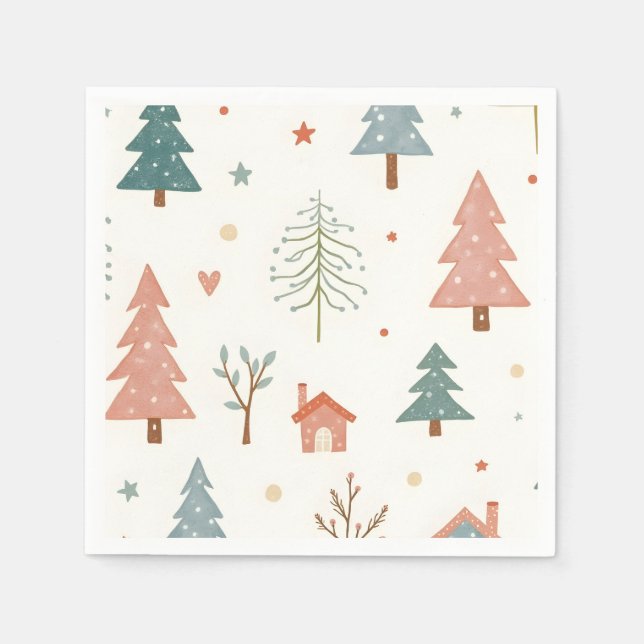 Servilleta De Papel Feliz Navidad! servilletas para navidades. (Anverso)