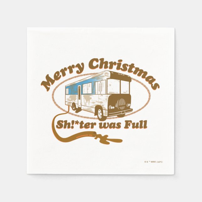 Servilleta De Papel ¡Feliz Navidad, Sh!*estaba lleno (Anverso)