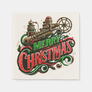 Servilleta De Papel Feliz Navidad steampunk