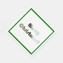 Feliz Navidad, toallas verdes y blancas