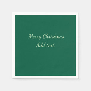 Servilleta De Papel Feliz Navidad verde plano fondo solo vacaciones