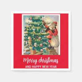 Servilleta De Papel Feliz Navidad y feliz año nuevo