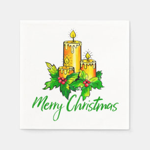 Servilleta De Papel Feliz Navidad Y Feliz Año Nuevo