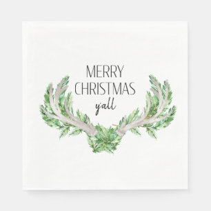 Servilleta De Papel Feliz Navidad y todos se fusionan con los ángeles