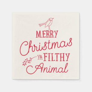 Servilleta De Papel Feliz Navidad Ya Filthy Animal Paper