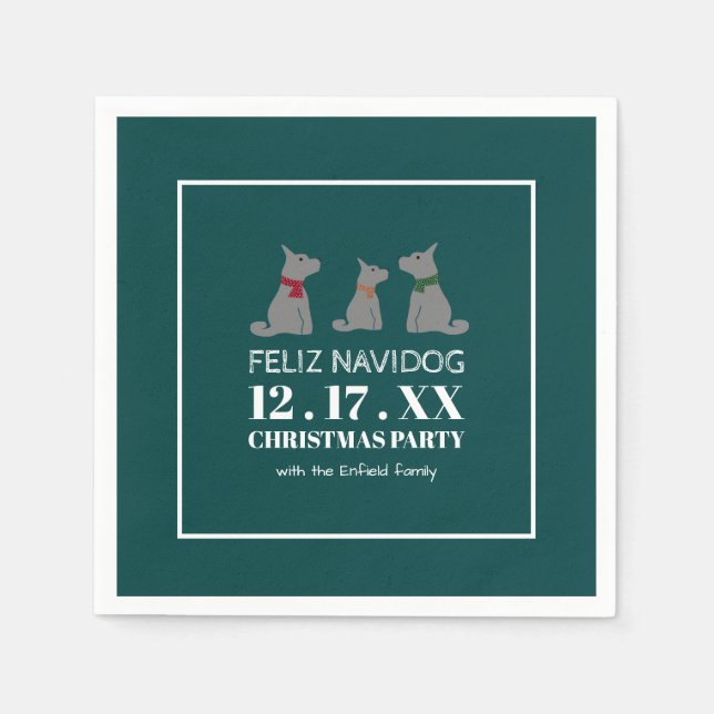Servilleta De Papel Feliz Navidog, Navidades al estilo español (Anverso)