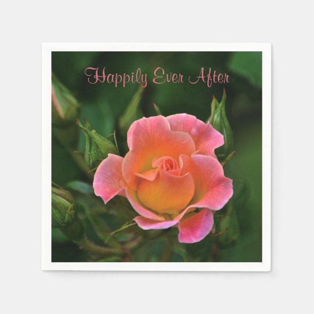 Servilleta De Papel Feliz Nunca Después Del Rosa (Anverso)