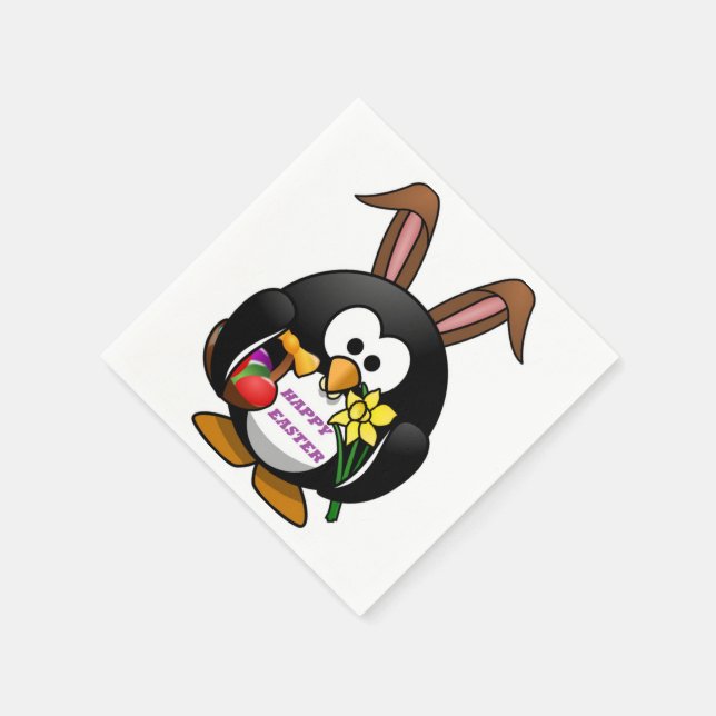 SERVILLETA DE PAPEL "FELIZ ORIENTAL" PENGUIN BUNNY (Borde)