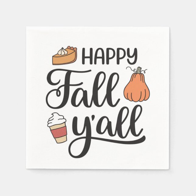 Servilleta De Papel Feliz otoño (Anverso)