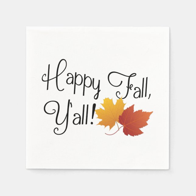 Servilleta De Papel Feliz otoño, cosecha no-halloween del otoño (Anverso)