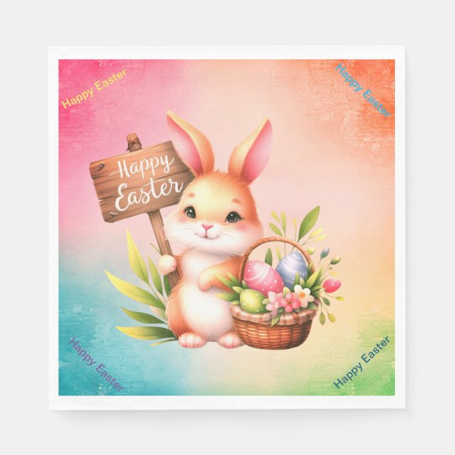 Servilleta De Papel Feliz Pascua (Anverso)