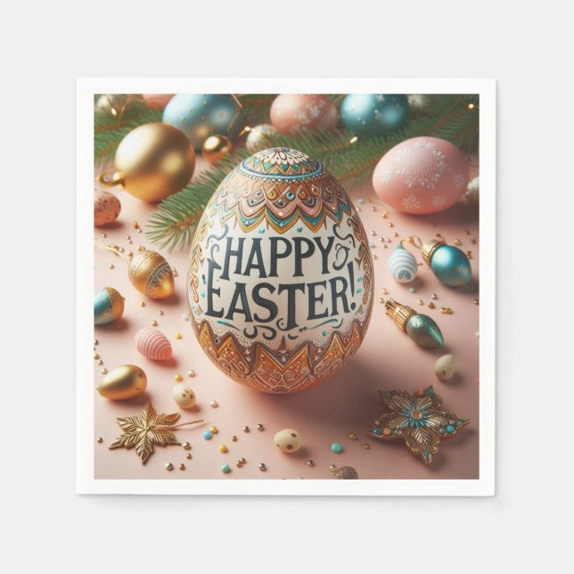 Servilleta De Papel Feliz Pascua (Anverso)