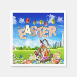 Servilleta De Papel Feliz Pascua