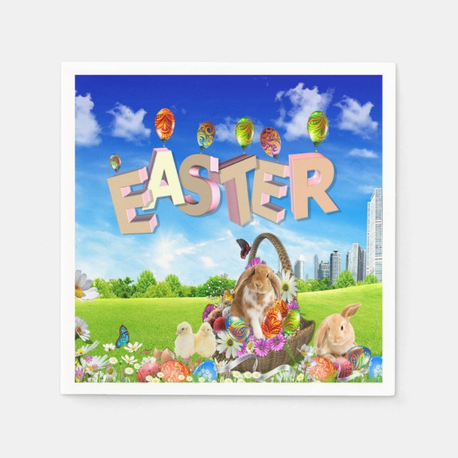 Servilleta De Papel Feliz Pascua (Anverso)