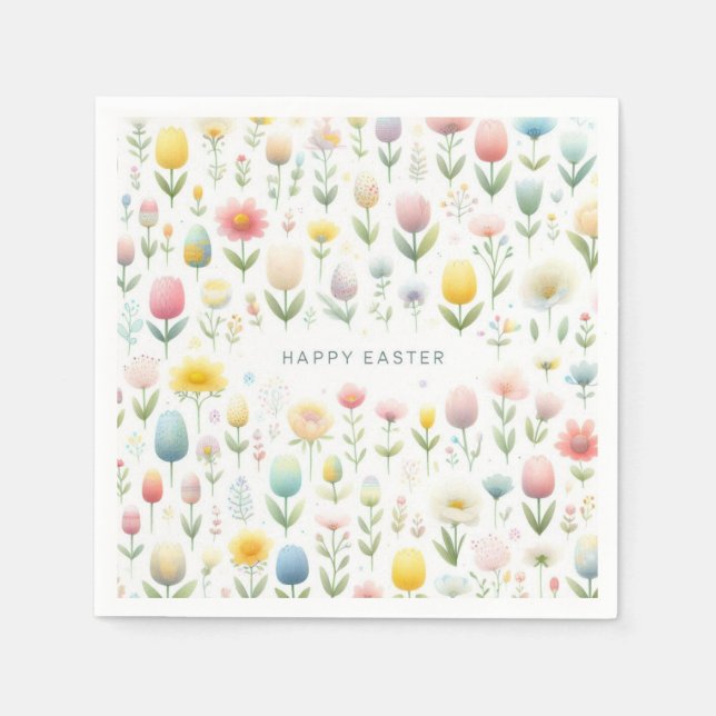 Servilleta De Papel Feliz Pascua (Anverso)