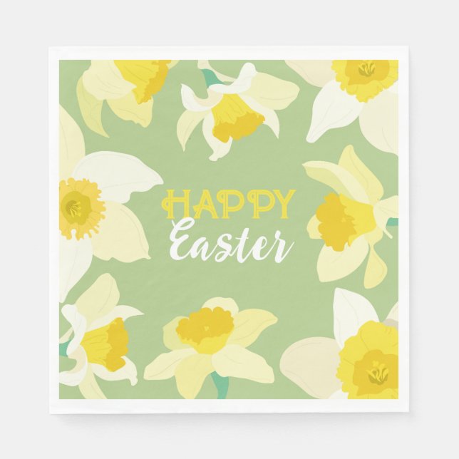 Servilleta De Papel Feliz Pascua. (Anverso)