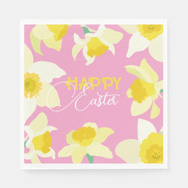 Servilleta De Papel Feliz Pascua. (Anverso)