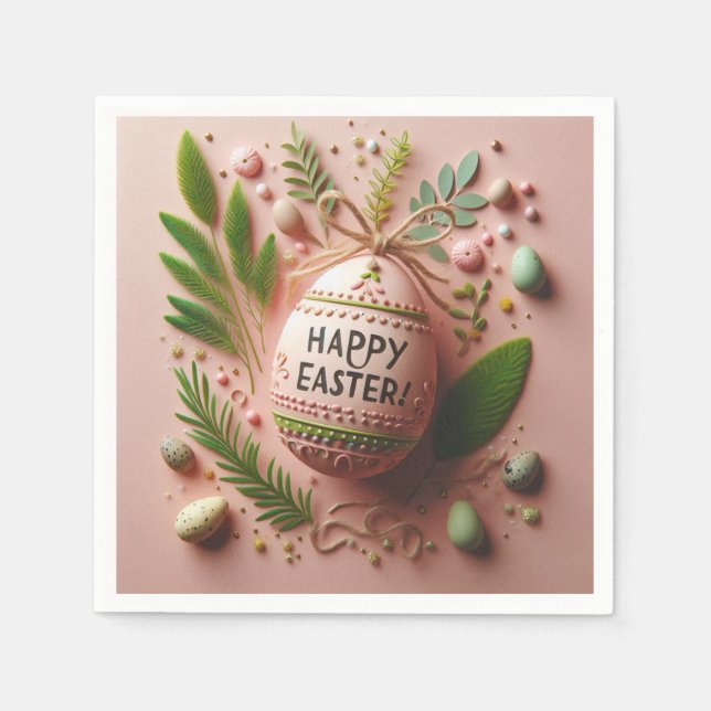 Servilleta De Papel Feliz Pascua (Anverso)