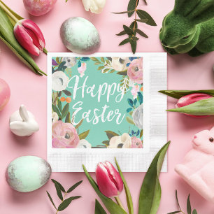 Servilleta De Papel Feliz Pascua de Resurrección Menta de Primavera