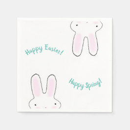 Servilleta De Papel Feliz Pascua Feliz Primavera lindo conejito divert