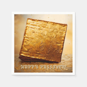 Servilleta De Papel ¡Feliz Pascua! Golden Matzah