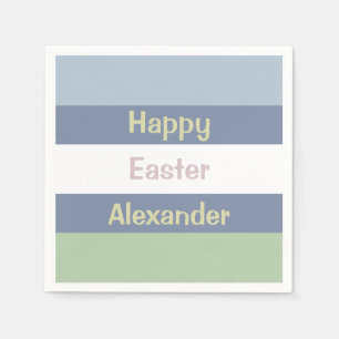 Servilleta De Papel Feliz Pascua personalizable