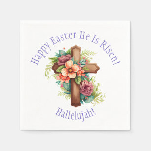 Servilleta De Papel Feliz Pascua Religioso Ha Resucitado Aleluya