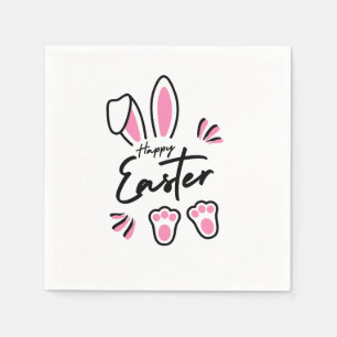 Servilleta De Papel Feliz Pascua (Rosa)