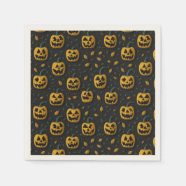 Servilleta De Papel Feliz personalizado de calabaza espeluznante de Ha