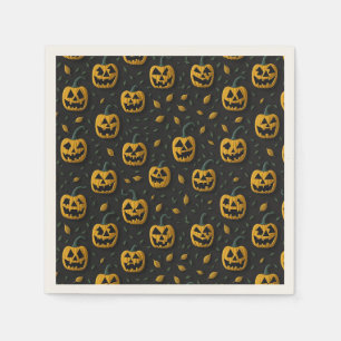 Servilleta De Papel Feliz personalizado de calabaza espeluznante de Ha