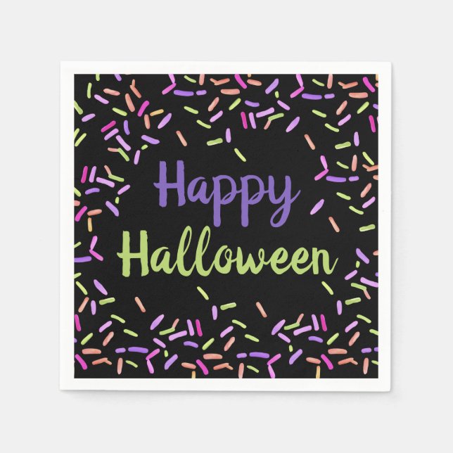 Servilleta De Papel Feliz Personalizado de Halloween Sprinkles (Anverso)