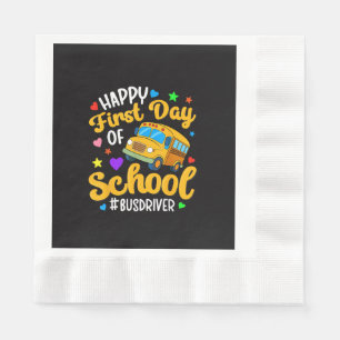 Servilleta De Papel Feliz Primer Día de Conductor de Autobús Escolar d