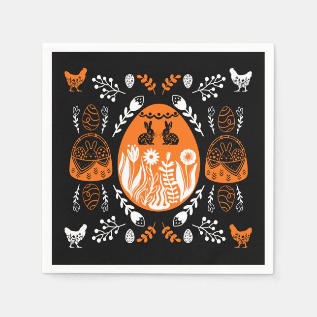 Servilleta De Papel Feliz regalo de vacaciones de Pascua (Anverso)