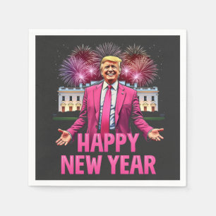 Servilleta De Papel Feliz resolución de Trump para la víspera de año n